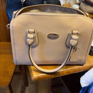 Coach Mini Bag in Beige with Gold Accents